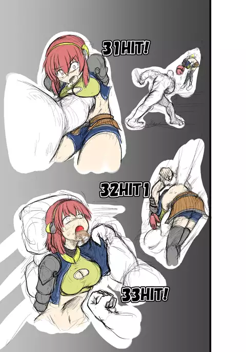 rough sketch of blow ryona