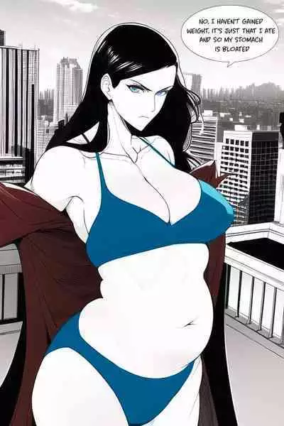 Expanding Heroine:Confronting the Virus Villain, Page 1 to 12, [FINISH] ,[Creator: HirumaDiabe, DeviantArt/Patreon], Weight gain anime girl, bbw, ssbbw, stuffing belly, SuperHero who gain a lot of weights because of a food addiction.