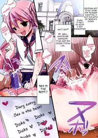 (C80) [chocolate Lv.5 (Dynamite moca)] Zenryousei Danshikou de Senpai no Nikudorei na Josou Shounen ga Ahegao Double Peace | The Senior's Crossdressing Cock Slave's Ahegao Double Peace At A Boys Boarding School [English] =SW=