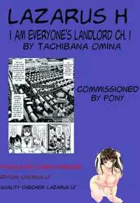 [Tachibana Omina] Boku wa Minna no Kanrinin | I Am Everyone's Landlord Ch. 1-5 [English] [Lazarus H]