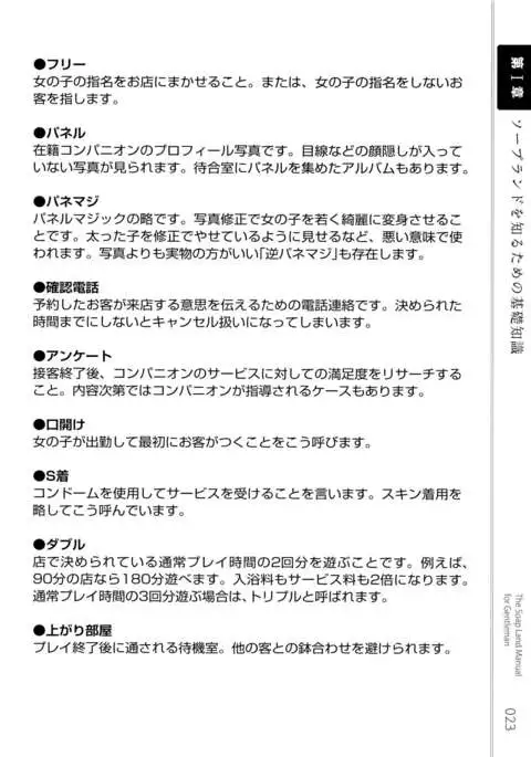 Illustrated Manual of Sex Industry for Beginners With Detailed Explanations of Soaplands