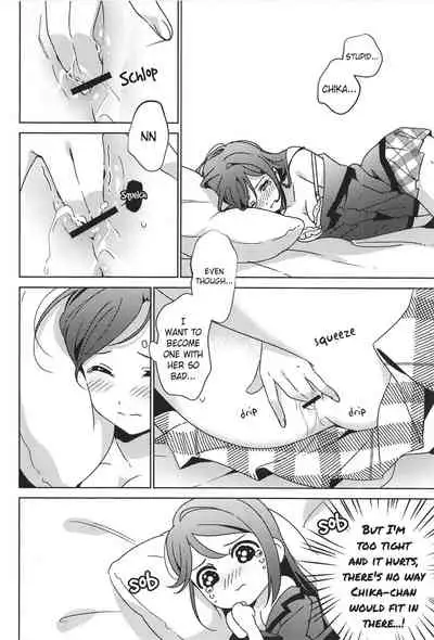 (Bokura no Love Live! 28) [Sakura Mikan Hoikuen (Mikan)] Chika-chan no ○○ ga Hairanai | Chika-chan's ○○ Won't Fit (Love Live! Sunshine!!) [English]