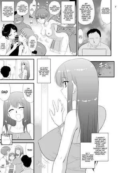 Bijin Sanshimai to Chichioya to Oji ga Konyoku Onsen ni Ikimashita.