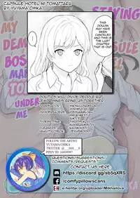 [Yuyama Chika] Capsule Hotel ni Tomattara Oni Joushi ga Ore no Shita de Torogao ni Natta 1-3 | Staying at a capsule hotel my demon boss makes a torogao under me Ch. 1-3 [English] [Comfy Pillow Scans]