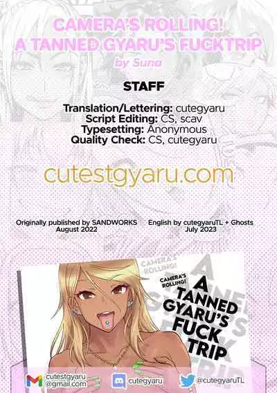 [SANDWORKS (Suna)] Kuro Gal Hamedori Ryokou | Camera's Rolling! A Tanned Gyaru's Fucktrip (THE iDOLM@STER: Shiny Colors) [English] [cutegyaruTL + Ghosts] [Decensored] [Digital]