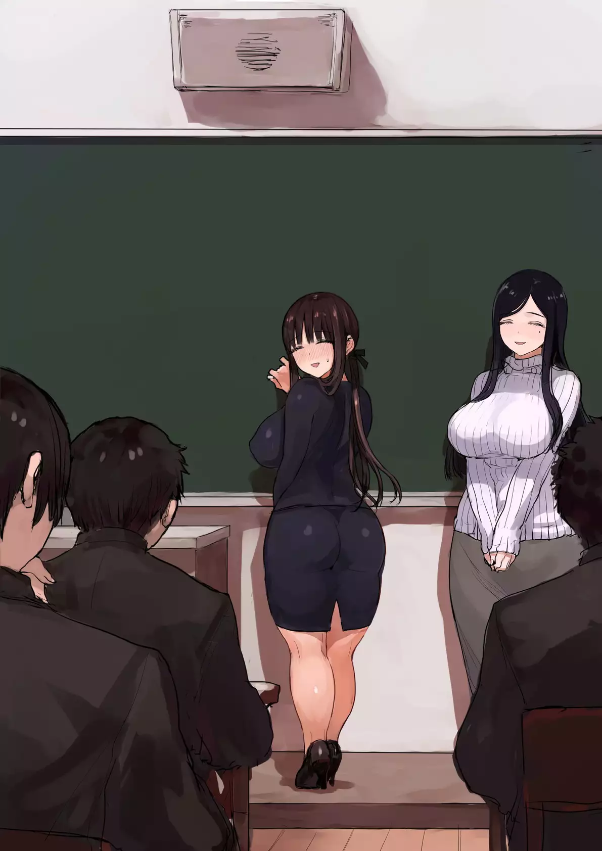 Onna Kyoushi to Jugyouchuu ni Sex Dekiru Danshikou ~Uiuishii Kyouiku Jisshuusei ni Rankou no Senrei~