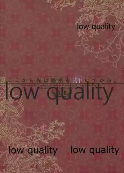 Koko kara Saki wa Himitsu o Toite kara.