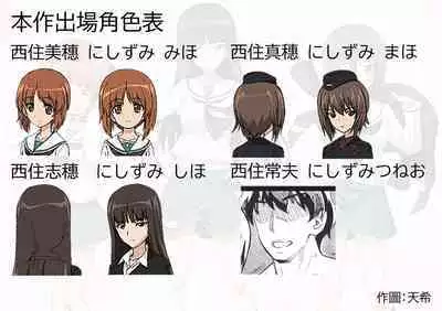 (C90) [Hi-Per Pinch (clover)] Nishizumi-san-chi wa Nakayoshi 4P | Nishizumi Household Peaceful 4-some (Girls und Panzer) [Chinese] [天希个人汉化]