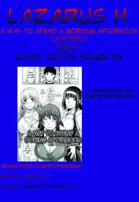 [Zen9] Taikutsu na Gogo no Sugoshikata Ch. 1-5 | A Way to Spend a Boring Afternoon Ch. 1-5 (Action Pizazz DX 2013-12) [English](hentai2read.com)[Lazarus H]