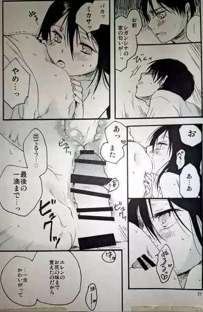 (C86) [iron (Kanae)] 21-sai to 9-sai no Mikasa ni Aisarete Yoru mo Nemurenai Eren no Hanashi (Shingeki no Kyojin)