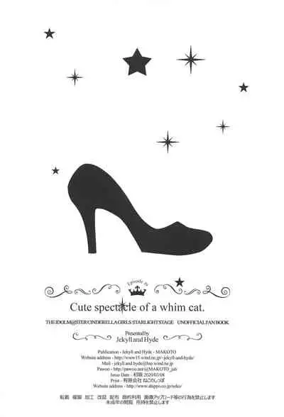 Cute spectacle of a whim cat.