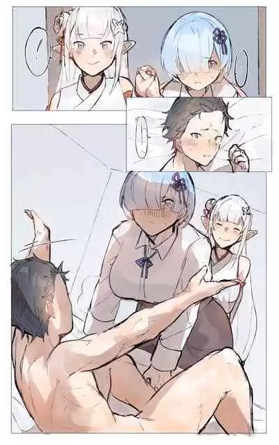 Subaru x Emilia and Rem New Year 2025