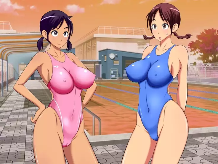 Genki de Seiyoku Ousei na Suiei Buin no Dosukebe Bunai Sex!