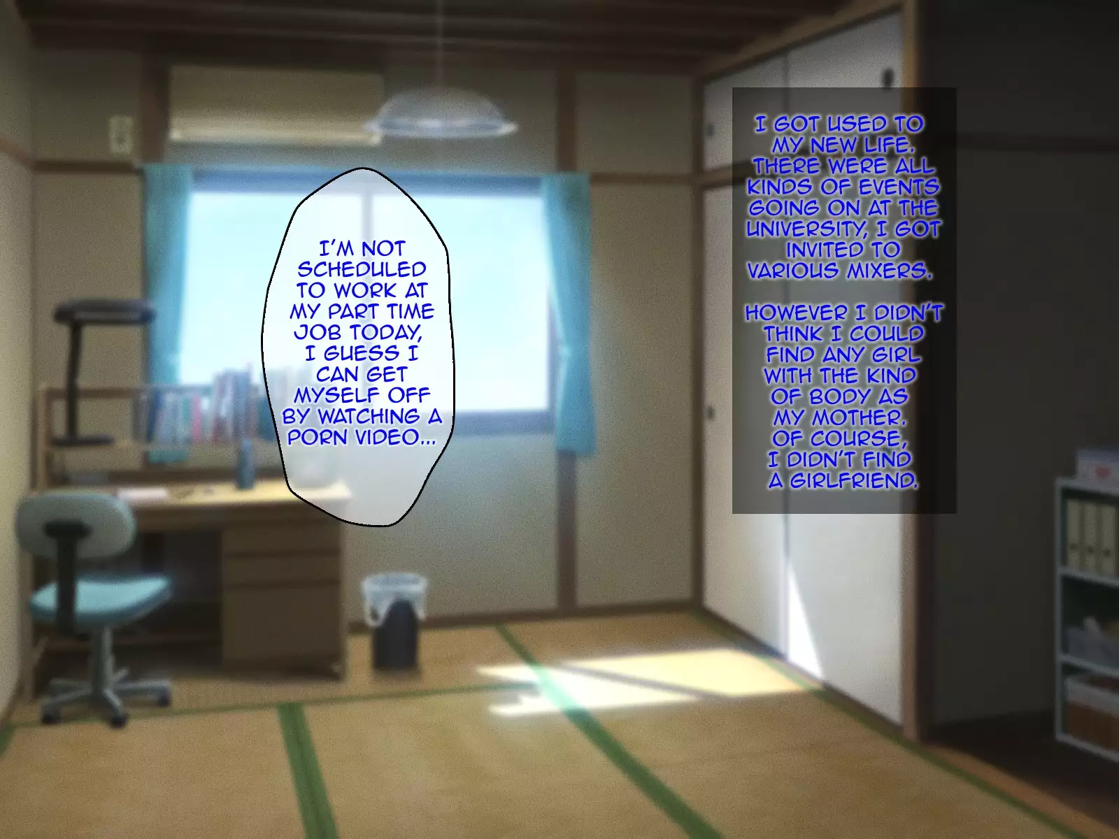 Ore no Kaa-san ga Muchimuchi Bakunyuu de Gaman Dekinai | Because of my Mother's Big Tits I Can't Control Myself