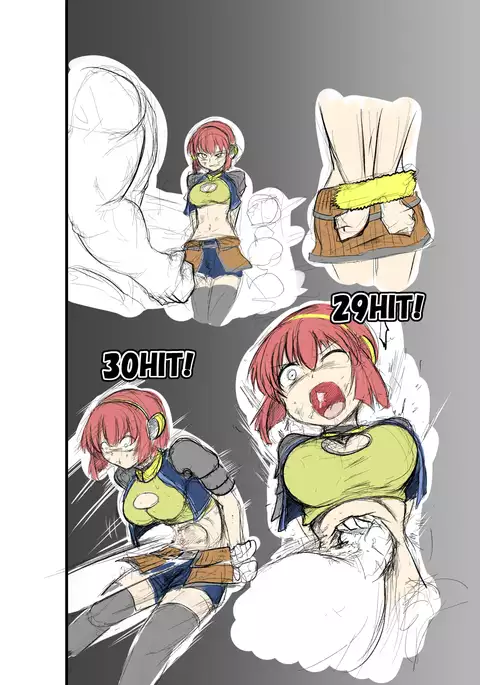 rough sketch of blow ryona