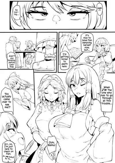 [Makin] Futanari Flan-chan Ga Reimu O Choukyou Suru Manga | Futanari Flan-chan Training Reimu (Touhou Project) [English] [Solas]