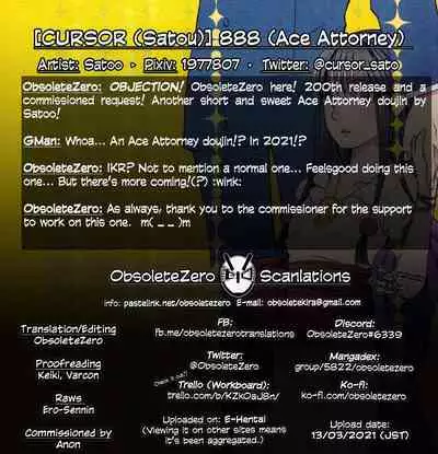 [CURSOR (Satou)] 888 (Ace Attorney) [English] [obsoletezero]