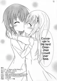 (COMIC1☆10) [Atelier Hinata (Hinata Yuu)] Sister or Not Sister?? (Gochuumon wa Usagi desu ka?) [English] {Hennojin}